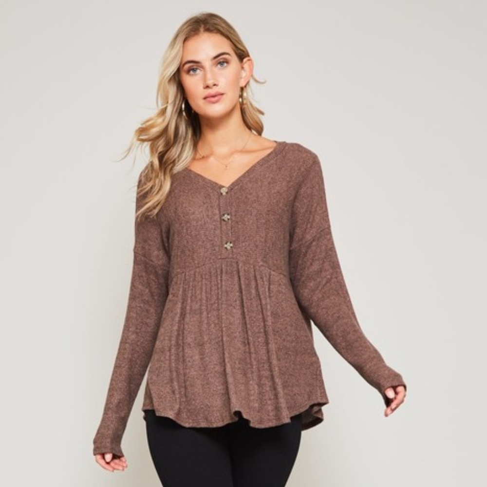 Mauve Babydoll Top